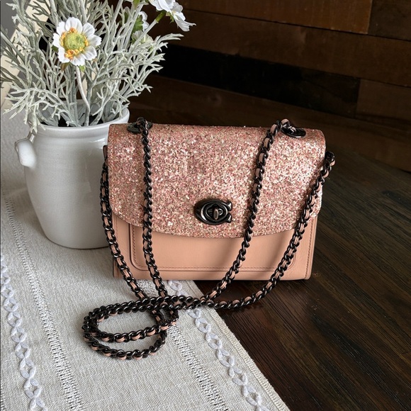 Coach Handbags - Coach Parker 18 Crossbody Flap Crossbody Bag in Blush Pink